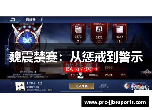 魏震禁赛：从惩戒到警示